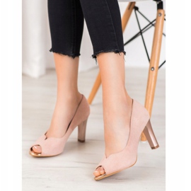 Czółenka Open Toe VINCEZA różowe 2