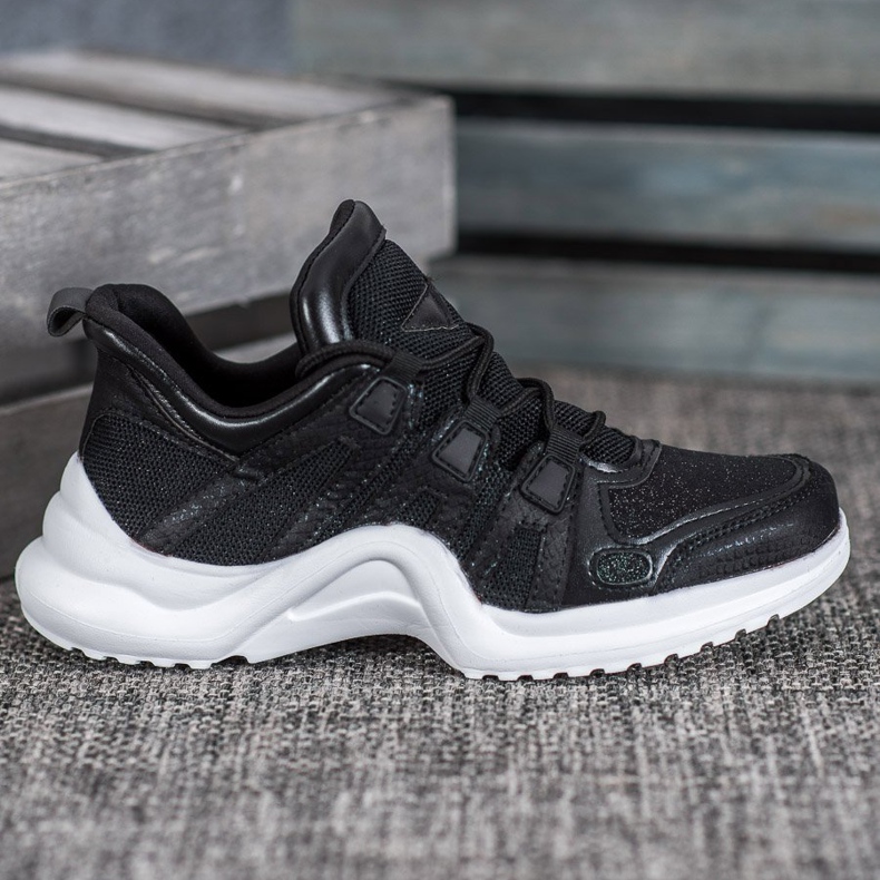 RTX WALK Czarne Sneakersy Z Brokatem 2