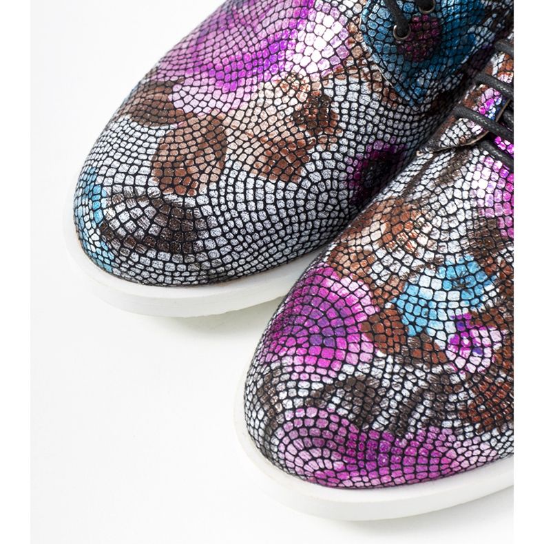 Klasyczne czarne jazzówki w kwiatki ZG629-1 2