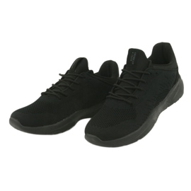 Czarne buty sportowe wsuwane American Club HA05 3