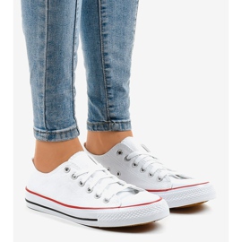 Białe klasyczne trampki damskie ZC-2 1