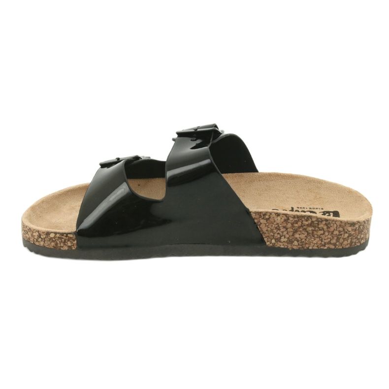 Lakierowane klapki anatomiczne czarne Lee Cooper 1043 1