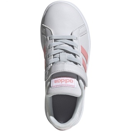 Buty adidas Grand Court C Jr EG6737 białe różowe 1