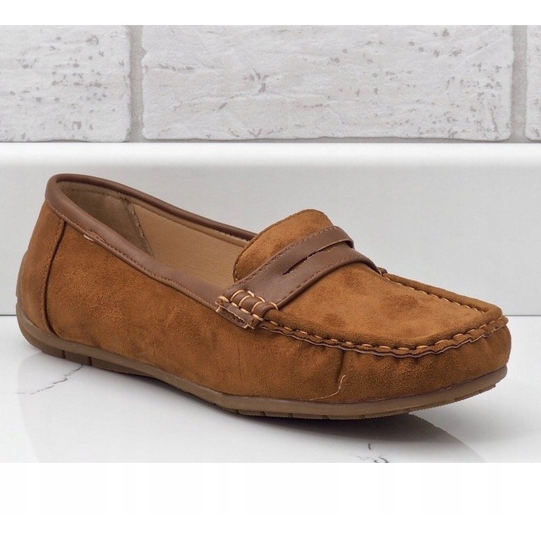 Brązowe mokasyny balerinki BO-378 1