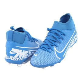 Buty piłkarskie Nike Mercurial Superfly 7 Club FG/MG Jr AT8150-414 niebieskie 3