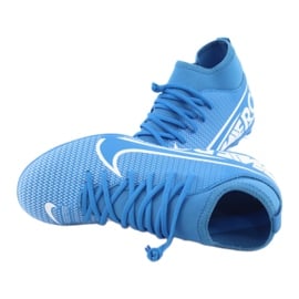 Buty piłkarskie Nike Mercurial Superfly 7 Club FG/MG Jr AT8150-414 niebieskie 5