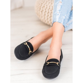 Nio Nio Eleganckie Mokasyny Z Eko Skóry czarne 1