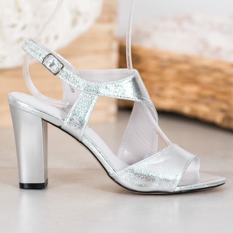 Goodin Srebrne Sandałki srebrny 1