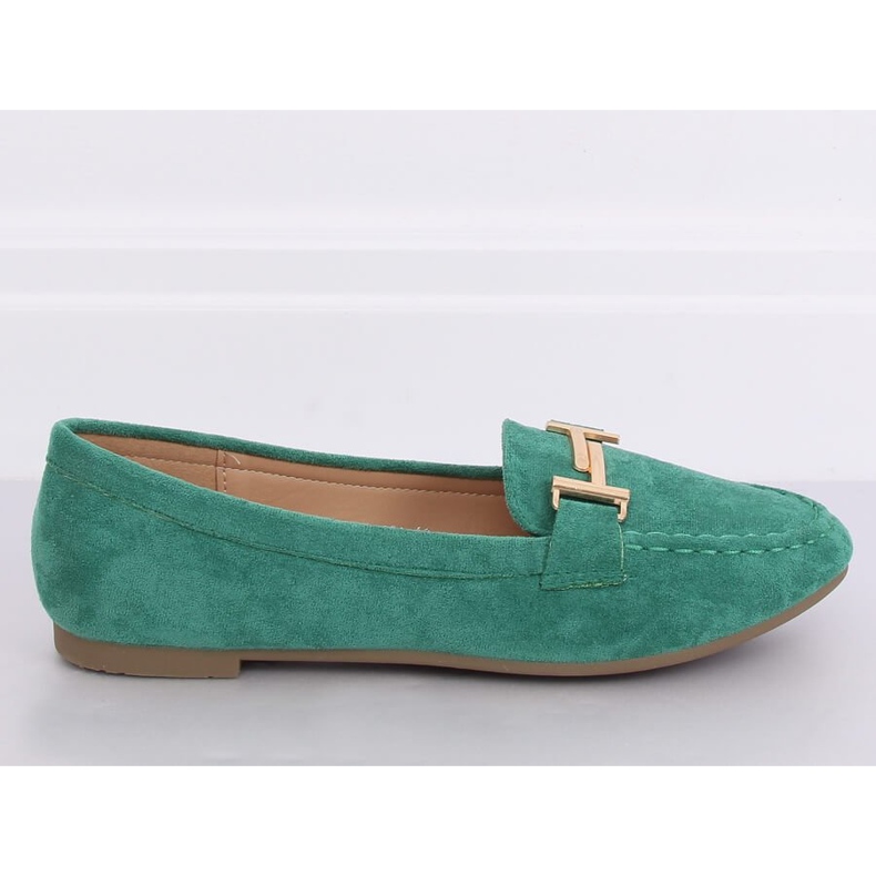 Mokasyny damskie zielone 99-13A Green 1