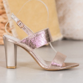 Goodin Stylowe Sandałki żółte 1