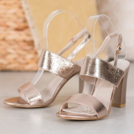 Goodin Stylowe Sandałki żółte 2