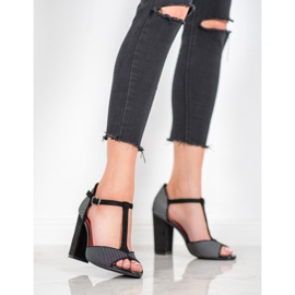 Goodin Zamszowe Sandały Leopard Print brązowe czarne 1