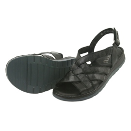 Sandały skórzane komfort Caprice 28152 czarne 4