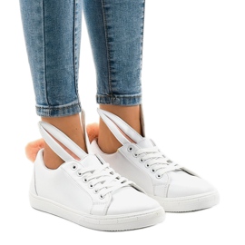 Białe trampki króliczki R110 1