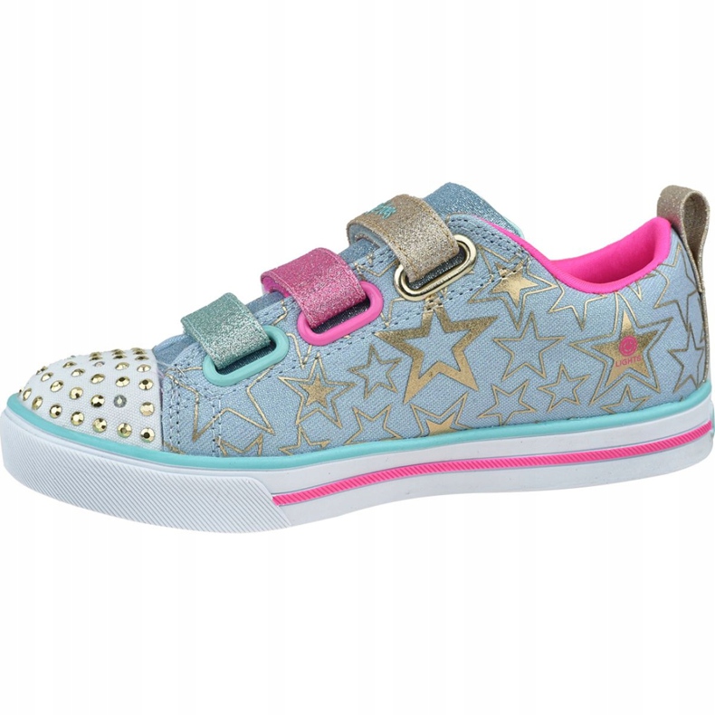 Buty Skechers Sparkle Lite-Stars The Limit Jr 314036L-LBMT niebieskie różowe złoty 1