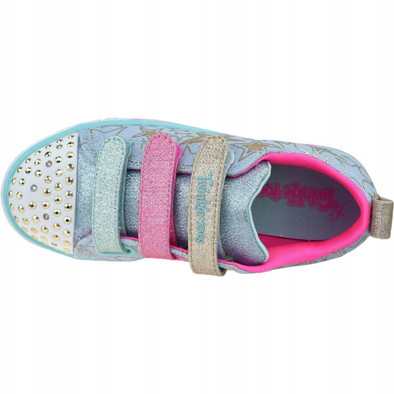 Buty Skechers Sparkle Lite-Stars The Limit Jr 314036L-LBMT niebieskie różowe złoty 2