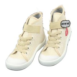 Befado obuwie dziecięce 268X069 czerwone szare żółte 2