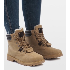 Camel ocieplane traperki D494C-8 brązowe 1