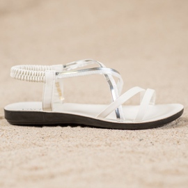 Wsuwane Sandałki VINCEZA białe 2