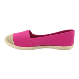 Wishot Espadryle balerinki 32-130 różowe 2