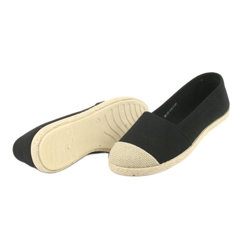 Wishot Espadryle balerinki 32-130 czarne 4