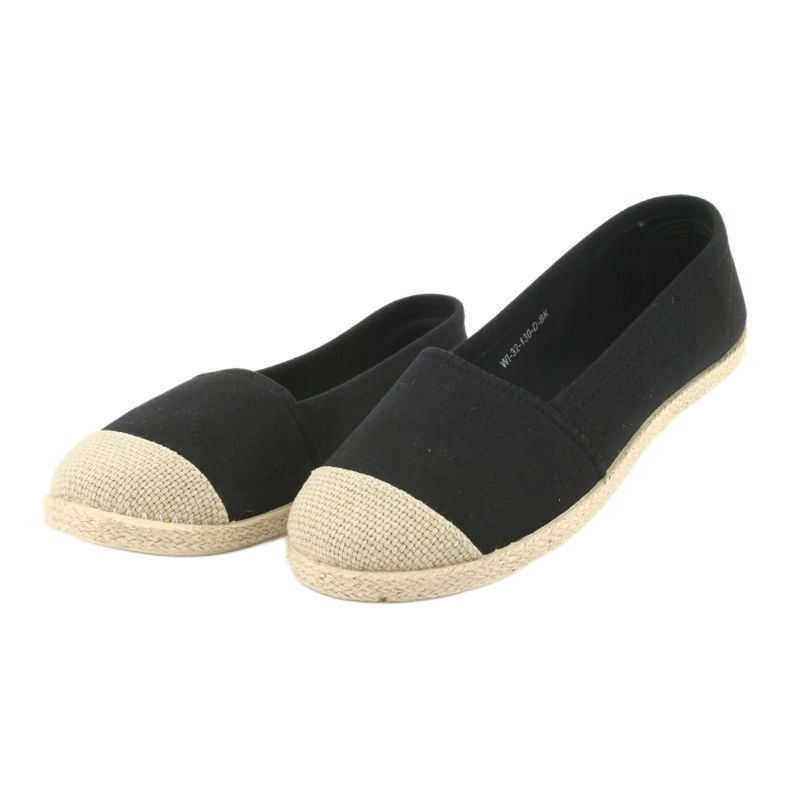 Wishot Espadryle balerinki 32-130 czarne 3