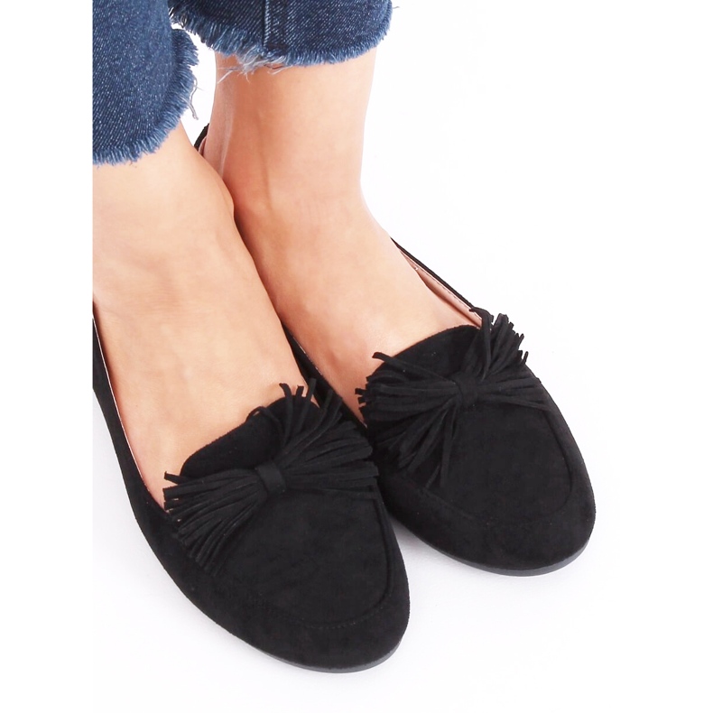 Mokasyny damskie czarne 99-72A Black 1