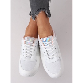 Buty sportowe damskie biało-różowe C013 Blanco białe 1