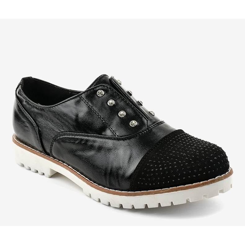 Czarne półbuty wsuwane z ćwiekami GF-FD9 1