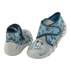 Befado obuwie dziecięce 523P014 niebieskie szare wielokolorowe 5