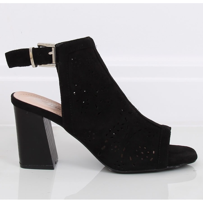 Czółenka open toe czarne 3015 Black 2