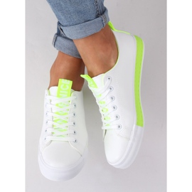 Trampki damskie biało-zielone A88-23 Green białe 1