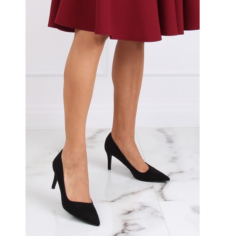 Czółenka asymetryczne czarne AF05P Black 1