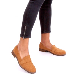 Mokasyny damskie camel T366P Camel brązowe 1