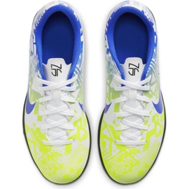 Buty piłkarskie Nike Mercurial Vapor 13 Club Njr Tf Jr CV9353 104 wielokolorowe białe 1