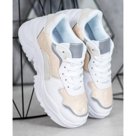 SHELOVET Lekkie Sneakersy białe 2