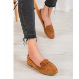 Anesia Paris Stylowe Baleriny brązowe 1