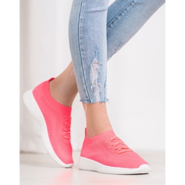 Neonowe Buty Sportowe różowe 3