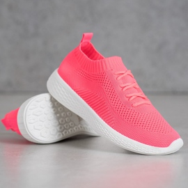 Neonowe Buty Sportowe różowe 2