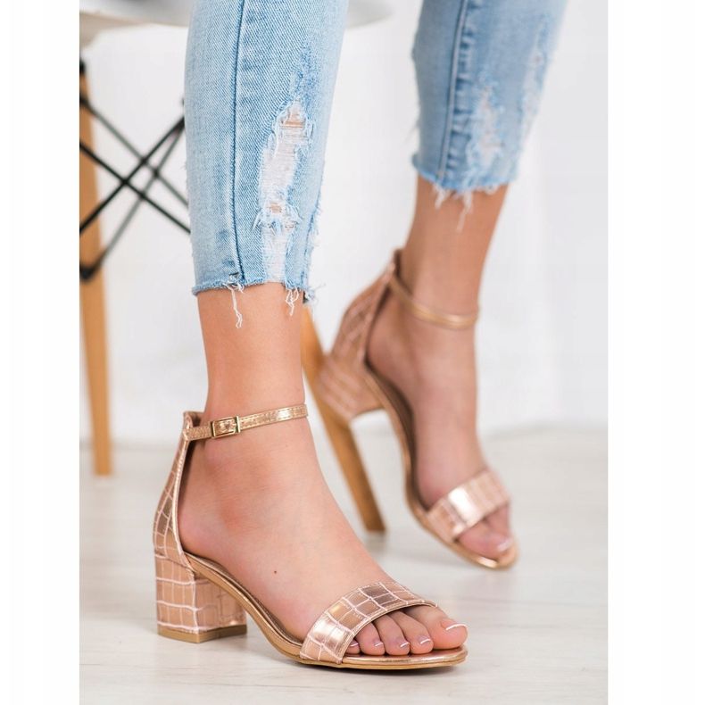 Seastar Sandałki Z Eko Skóry różowe 2