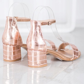 Seastar Sandałki Z Eko Skóry różowe 1