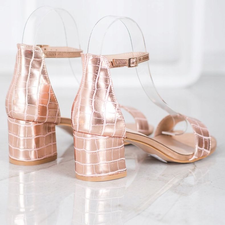 Seastar Sandałki Z Eko Skóry różowe 1