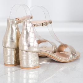 Seastar Sandałki Z Eko Skóry złoty 2