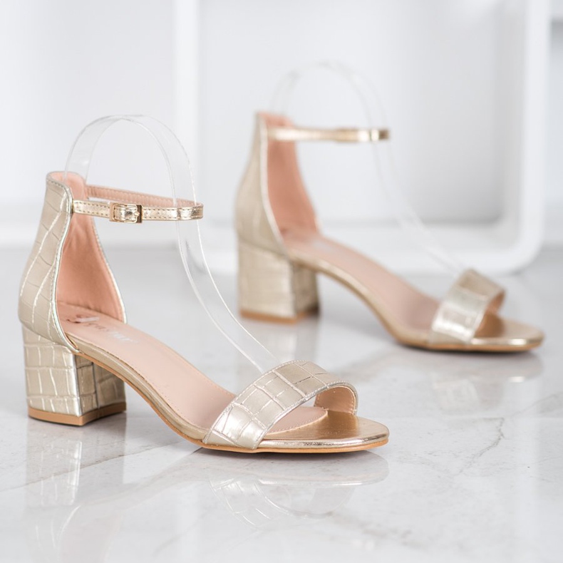 Seastar Sandałki Z Eko Skóry złoty 1