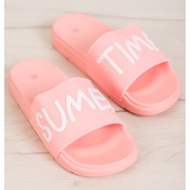 SHELOVET Gumowe Klapki różowe 2