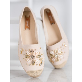 Seastar Espadryle Z Ozdobami brązowe 2