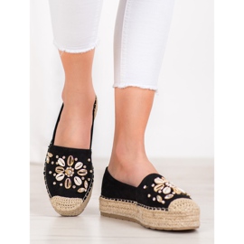 Seastar Espadryle Z Ozdobami czarne 1
