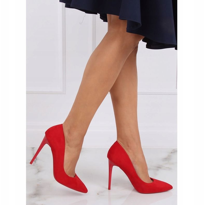 Czółenka na szpilce czerwone NF-51P Red 2