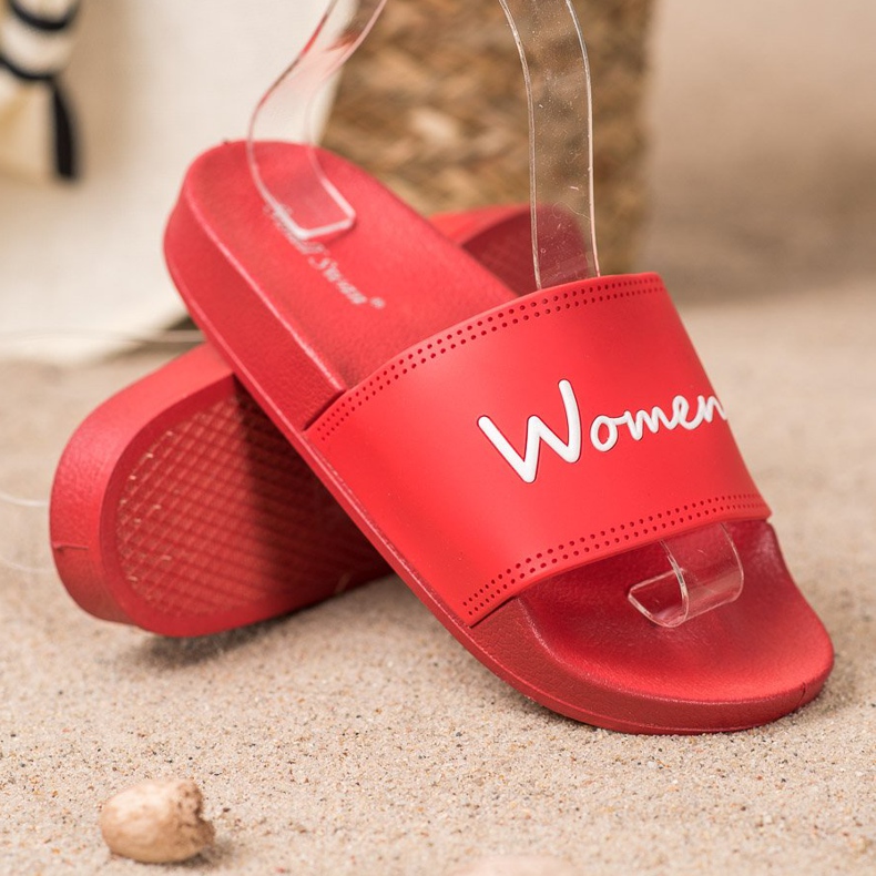 Small Swan Czerwone Klapki Women 1