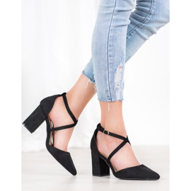 Seastar Czarne Zamszowe Czółenka 1